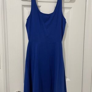 Express Blue A-Line Mini Dress for Cocktail